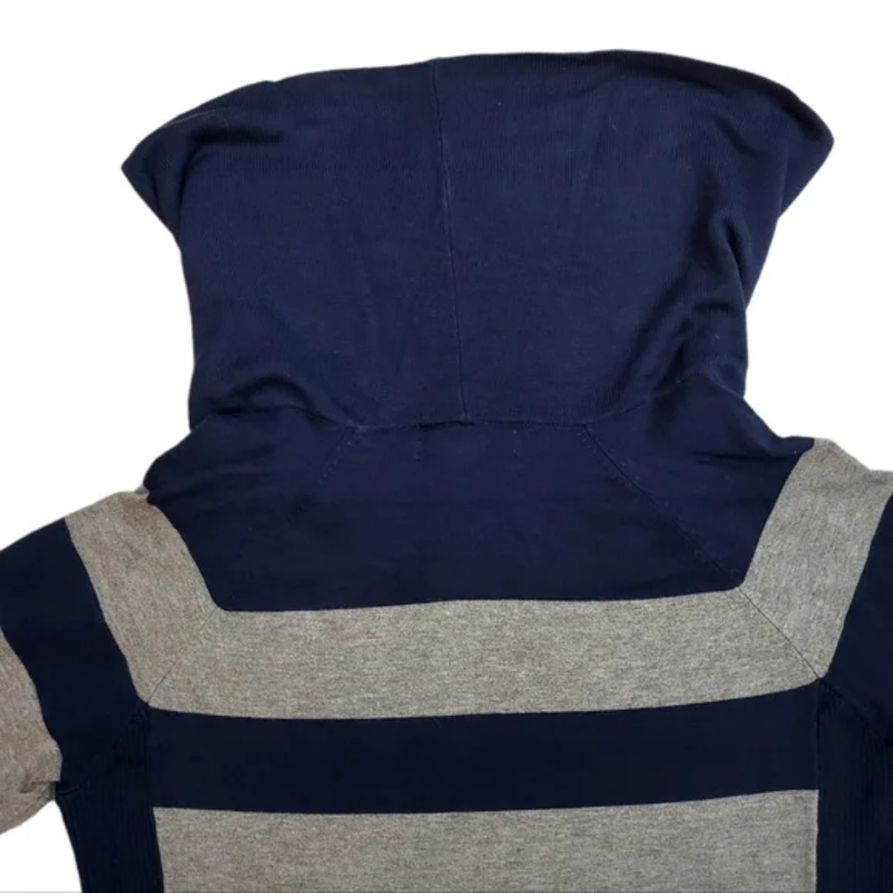 One A Sweater Knit Fitted Cowl Neck Colorblock sz Medium - Picture 5 of 10
